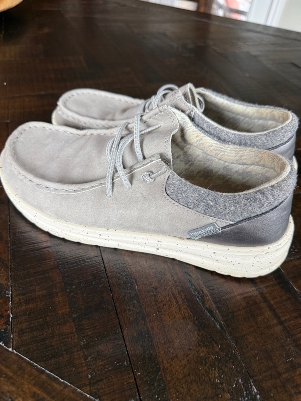 Hey Dude Men's Moccasin-Style Slip-On Loafers in Taupe